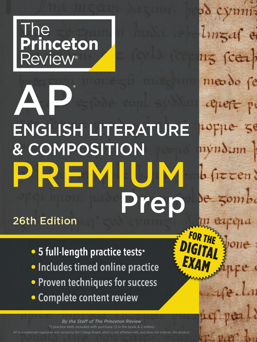 Cover image for Princeton Review AP English Literature & Composition Premium Prep, 2